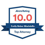 Avvo Rating 10.0 Emily Reber-Mariniello Top Attorney